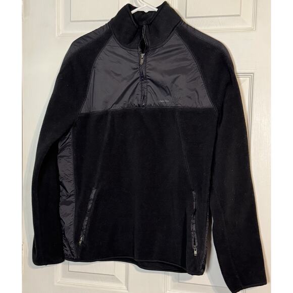 Calvin Klein Black Pullover 1/4 Zip, Polyester/Nylon, Zip Front Pockets, Small - Picture 1 of 6